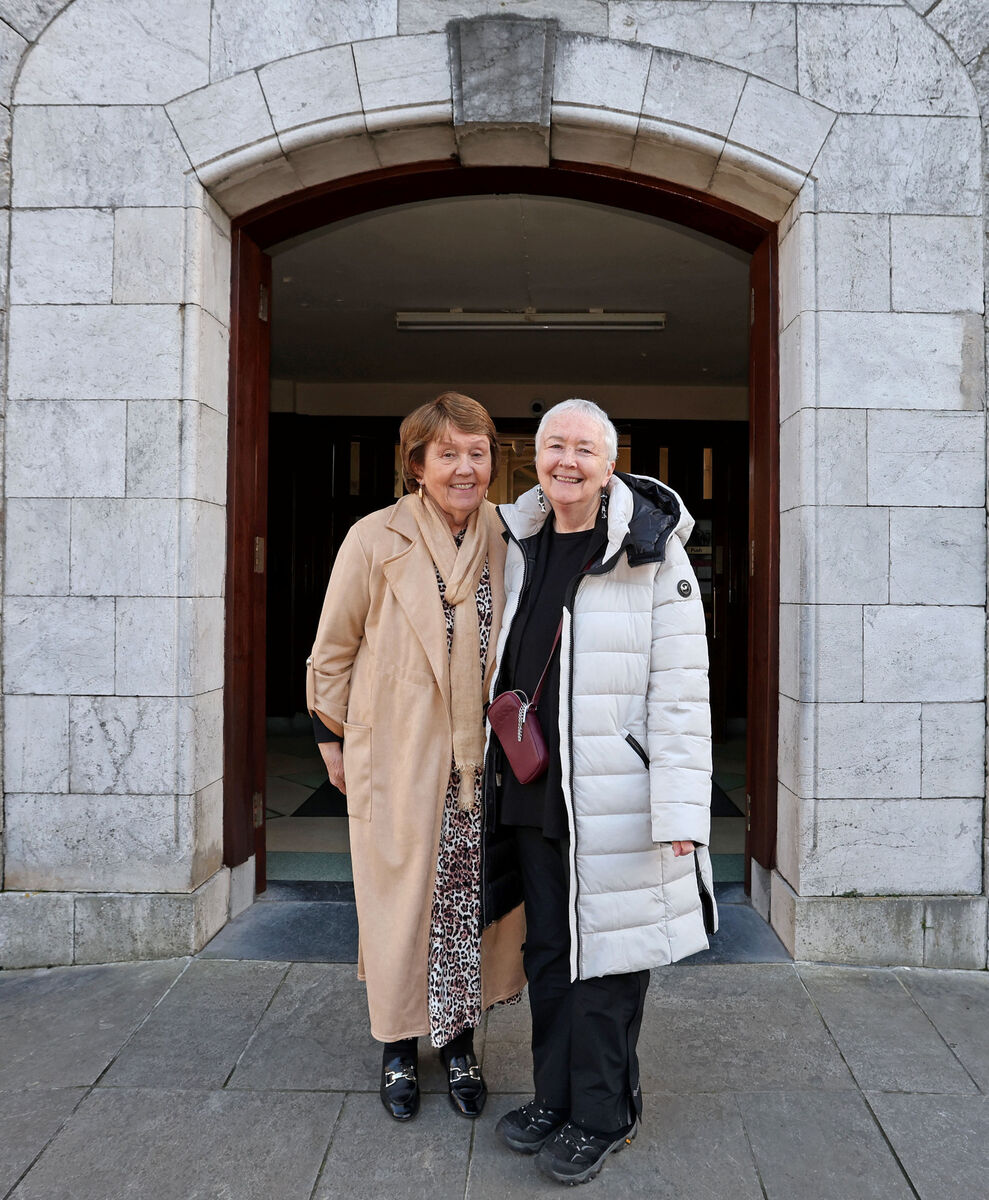  Ita Duggan and Marion Healy, both Friends of Mary Aikenhead at the eucharistic celebration in thanksgiving for the presence of the Religious Sisters of Charity in Cork 1826-2026, at St. Finbarr's South Church, Dunbar Street, Cork. 