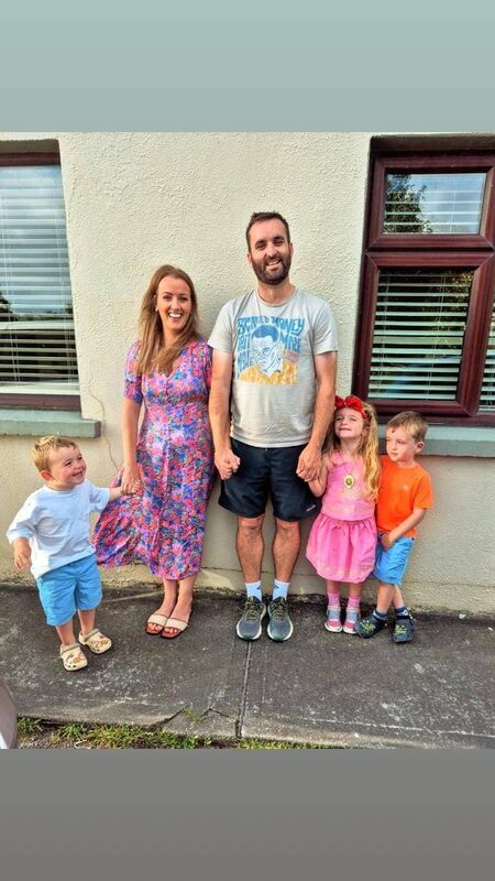 Emma Crowley with husband Colm and children Bradán, Brí and Lúgh. 
