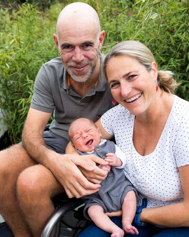 Ali Dorgan with husband Finbar and baby Aksel. Picture: Amy Frahill