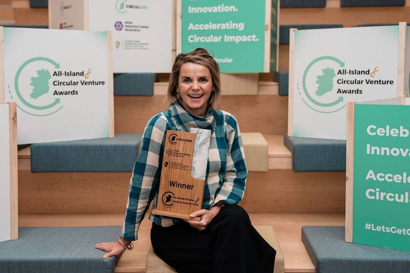 Lisa O'Riordan from HaPPE Earth, winner of the All-Island Circular Venture Awards 2025.