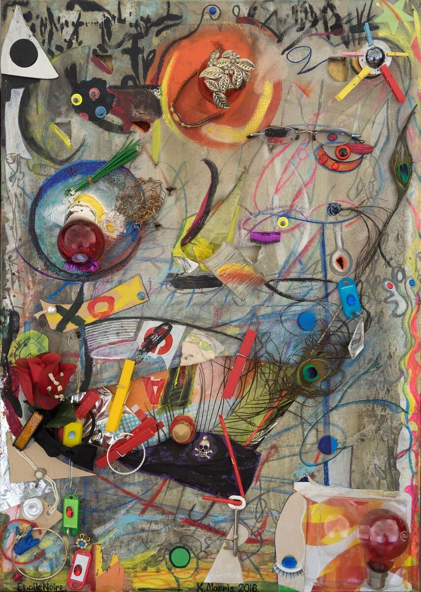 Etoile Noire, a work by Kenny Morris, mixed media on canvas, 70cm x 49.5cm. Ä1,250.