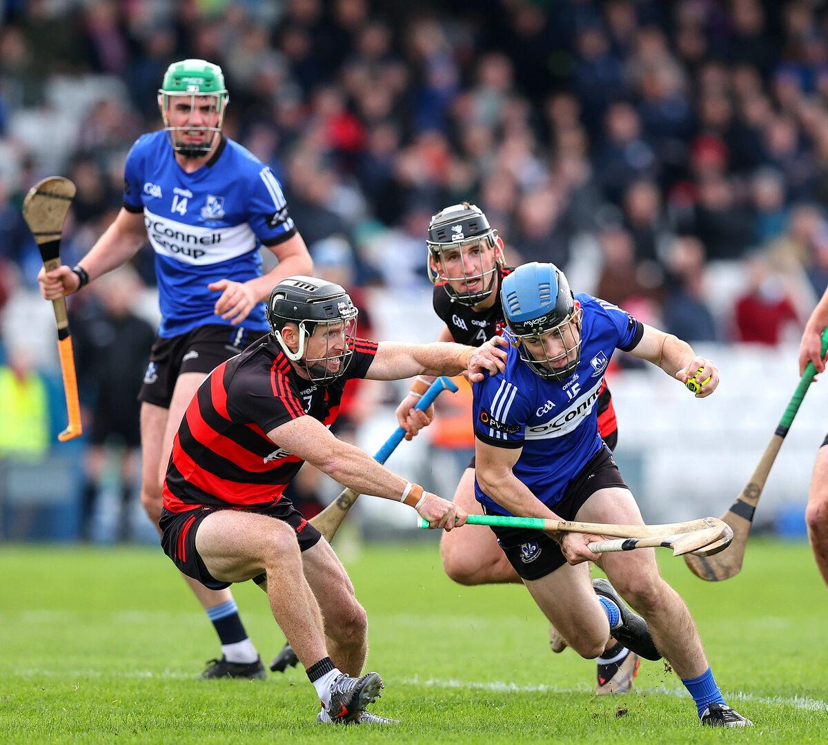 Barry O'Flynn of Sarsfields looks to evade Ian Kenny of Ballygunner in last November's AIB Munster Club SHC semi-final at Walsh Park. Picture: Inpho/Tom O'Hanlon
