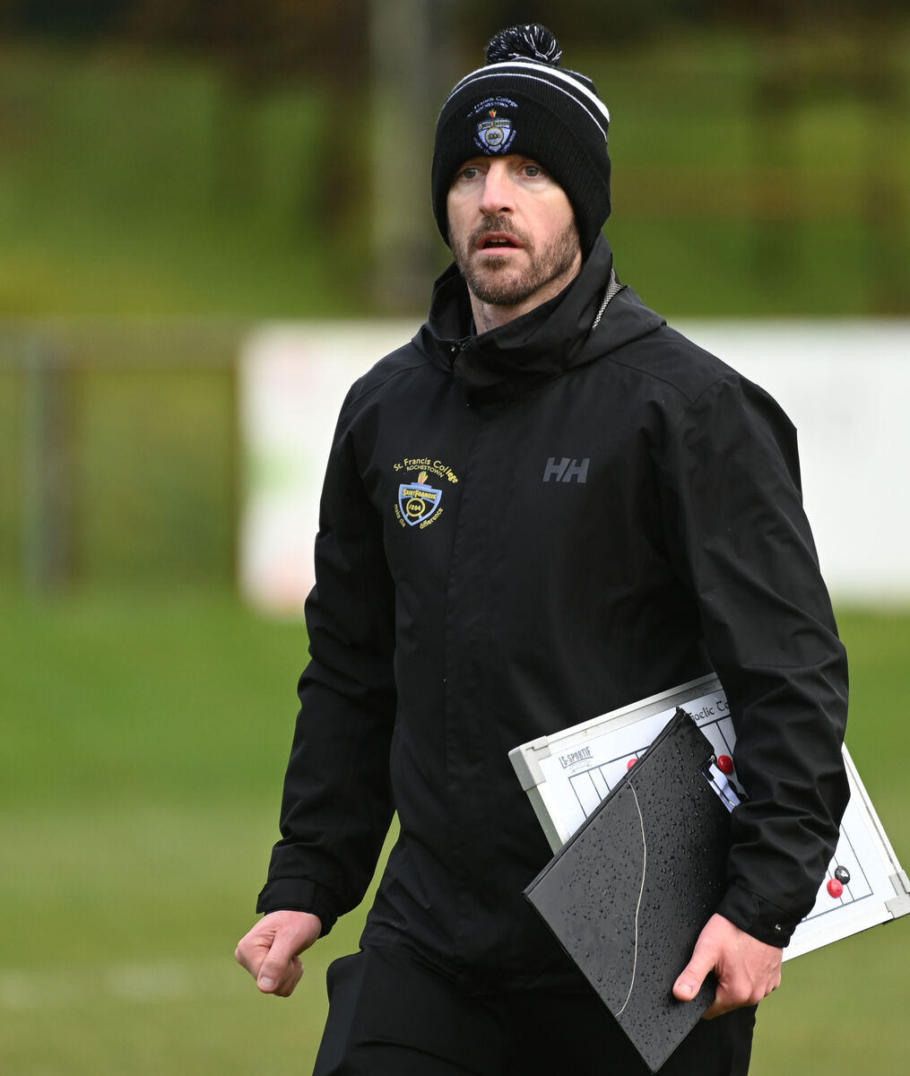 St Francis College, Rochestown coach Liam Sheehan against IS Killorglin during the Corn Uí Mhuirí at Mallow. Picture: Eddie O'Hare
