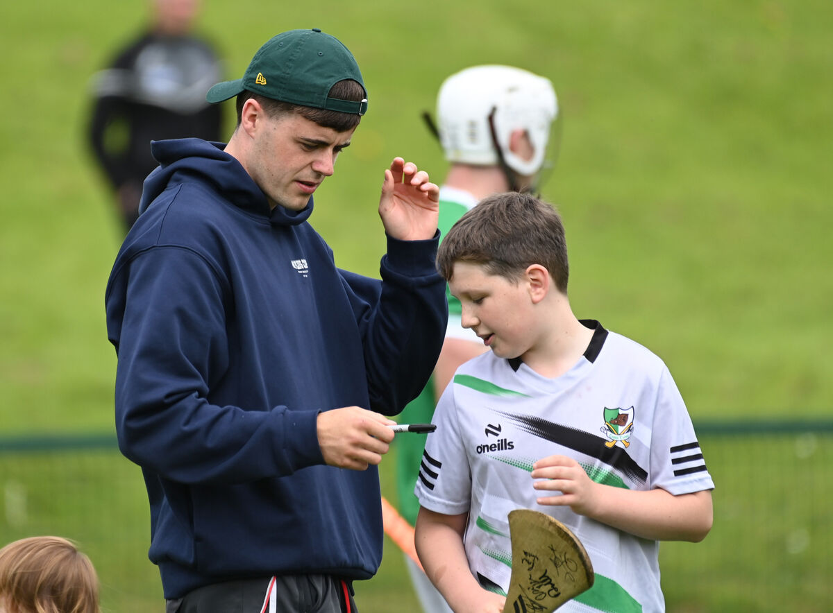 Darragh Fitzgibbon signs autographs during the RedFM Hurling League Dvision 1 game between Charleville and Kanturk last year. Picture: Eddie O'Hare