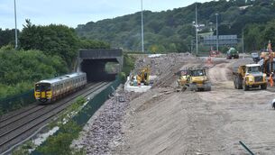 <p>Rail services suspended between Cork and Mallow after a person was struck on the line this afternoon. File picture: Dan Linehan</p>