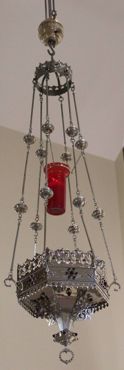 The sanctuary lamp at Knock Shrine which remains in daily use. Picture: Oliver Doyle
The sanctuary lamp at Knock Shrine which remains in daily use. Picture: Oliver Doyle