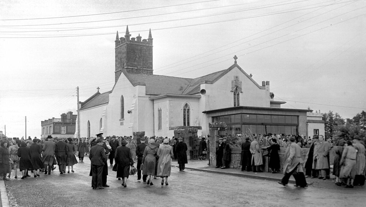 Knock Church in 1953, decades after the apparition there. 