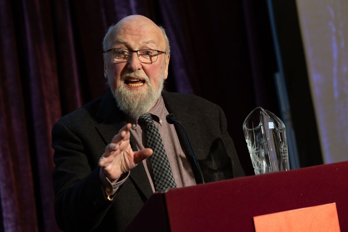 Fergus Finlay, who was inducted into the Cork Person of the Year hall of fame, speaks at the awards bash. Fergus Finlay, who was inducted into the Cork Person of the Year hall of fame, speaks at the awards bash.