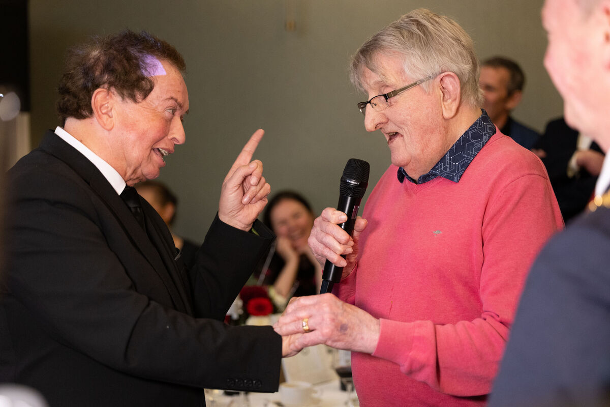 Marty Morrissey, RTÉ with Joe Mac who was the recipient of the Supreme Cork Award at the Cork Person of the Year Award in the Metropole Hotel. Marty Morrissey, RTÉ with Joe Mac who was the recipient of the Supreme Cork Award at the Cork Person of the Year Award in the Metropole Hotel.