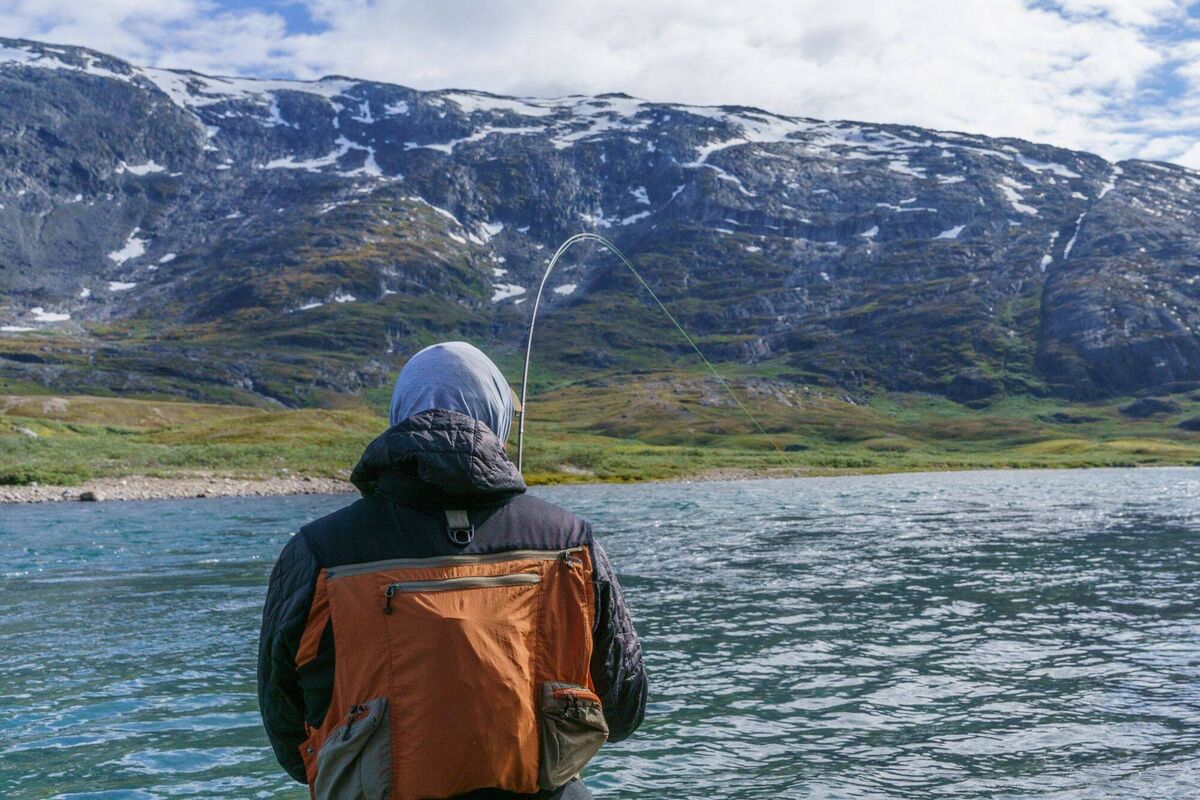Rónán Collins fishing in the beautiful wilderness of Greenland