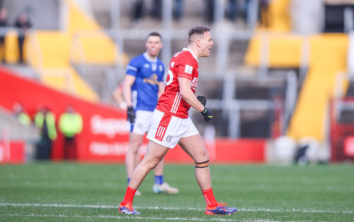 Cork's Steven Sherlock celebrates kicking the winner. Picture: INPHO/Tom Maher