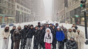 <p>Students from Coláiste Éamann Rís in Cork city, who are visiting New York as part of a planned school tour.</p> <p>Students from Coláiste Éamann Rís in Cork city, who are visiting New York as part of a planned school tour.</p>