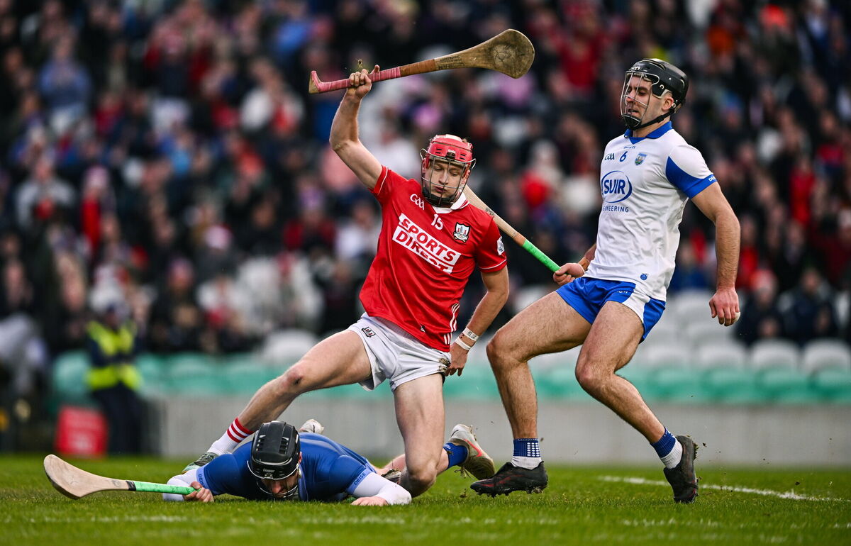 Alan Connolly of Cork celebrates after scoring his side's first goal. Picture: Ben McShane/Sportsfile
