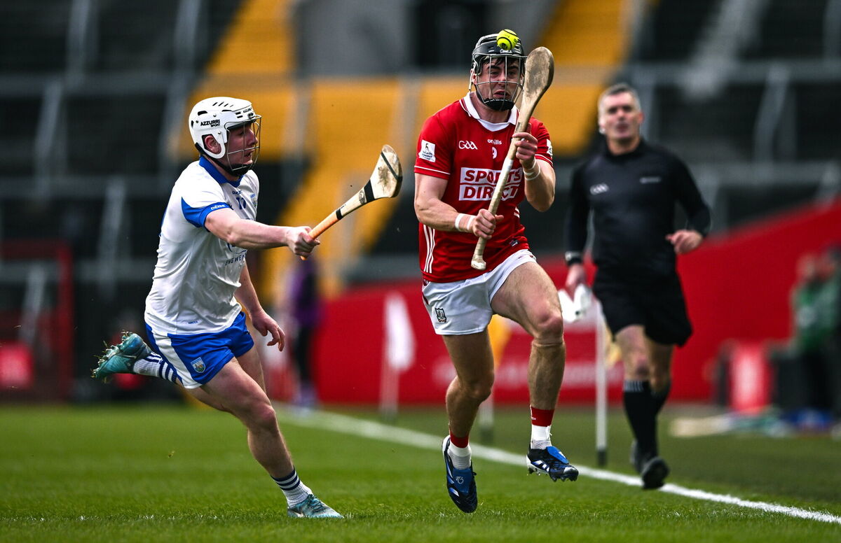 Darragh Fitzgibbon takes on Shane Bennett of Waterford. Picture: Ben McShane/Sportsfile