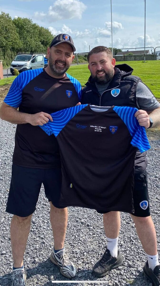 St Mary's Craig Hurley, pictured with Brian Brooks