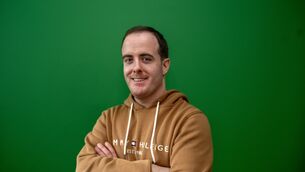 <p> The Echo football expert Barry O'Mahony in the podcast studio. Picture: Chani Anderson</p>