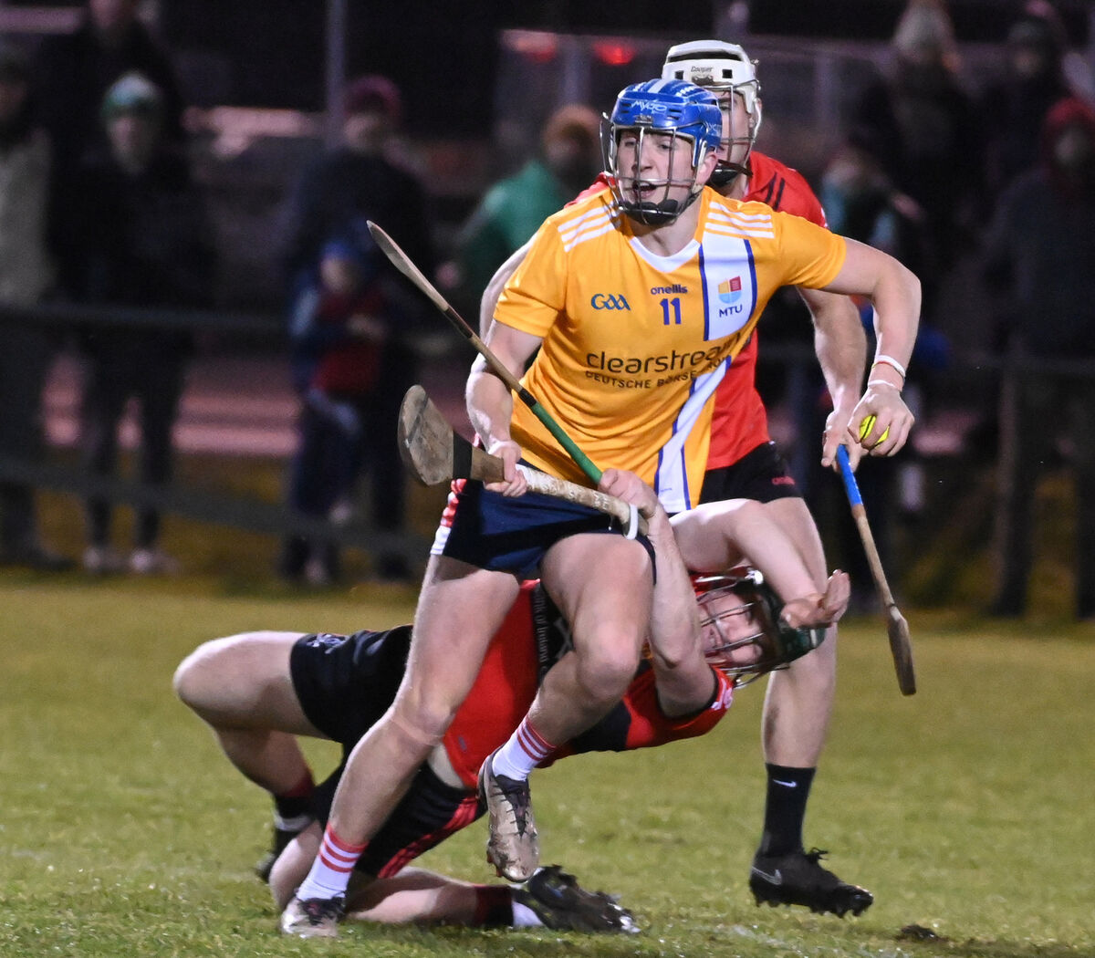 MTU's Diarmuid Healy drives at the UCC goal. Picture: Eddie O'Hare MTU's Diarmuid Healy drives at the UCC goal. Picture: Eddie O'Hare