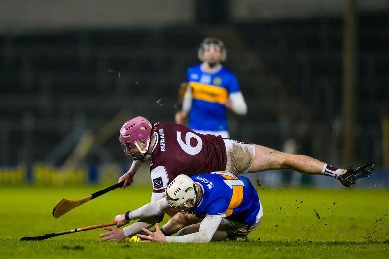 Oisin O'Donoghue of Tipperary and Cillian Trayers of Galway in action duirng their league match at Semple Stadium last week. Picture: ©Inpho/James Lawlor