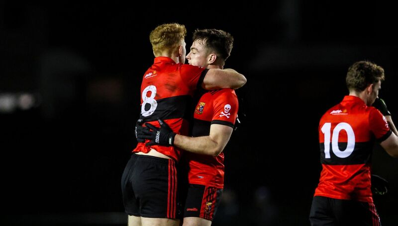 UCC’s Michael McSweeney and Donnacha Desmond celebrate after beating DCU. Picture: INPHO/Nick Elliott UCC’s Michael McSweeney and Donnacha Desmond celebrate after beating DCU. Picture: INPHO/Nick Elliott