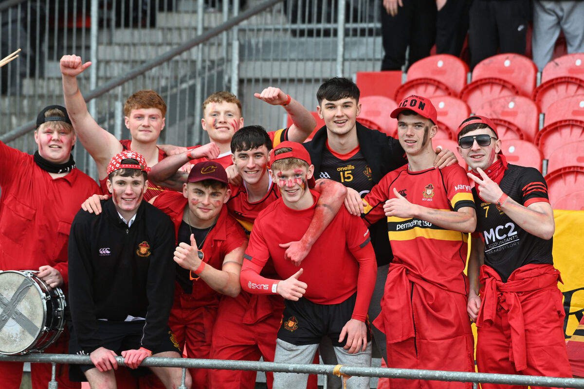  Christian Brothers College 'cheer squad' support their team. Picture: Larry Cummins