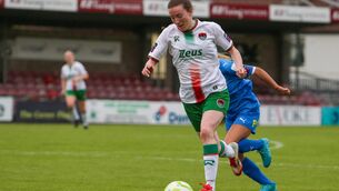 <p>Shaunagh McCarthy playing with Cork City FC</p>
