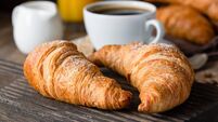 Croissants, coffee and orange juice