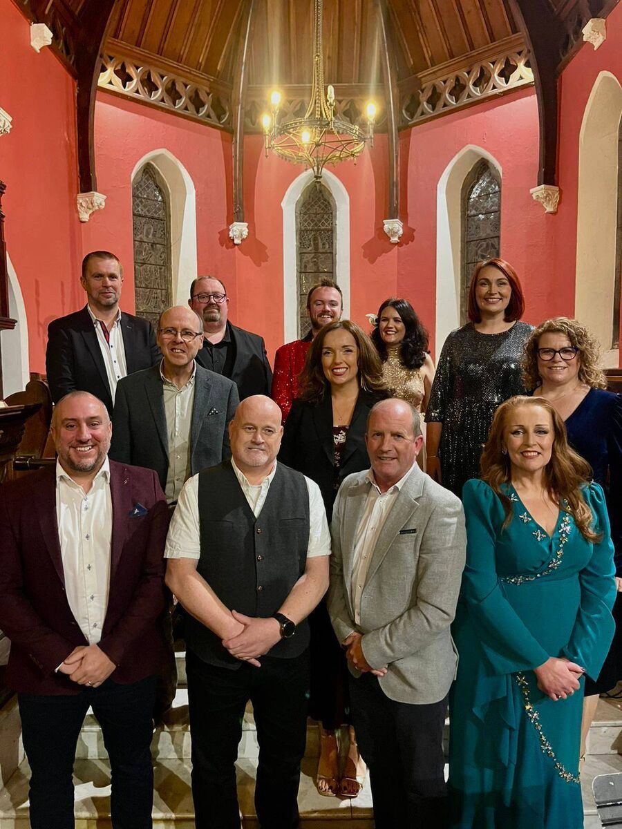 Pictured at the Magic Of The Musicals fundraising event in support of the development were (front) Patrick O’Donoghue, Benedict Hurley, Dominic Finn, Helena Sloane, (middle) Nigel Kearney, Katie McGroarty, Caroline Fraher, (back) Jimmy Quinlan, Darragh McGann, Jack O’Leary, Claire Butler, and Aisling McCarthy
