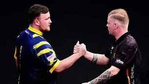 Luke Littler survives huge scare to progress at World Masters Luke Littler survives huge scare to progress at World Masters