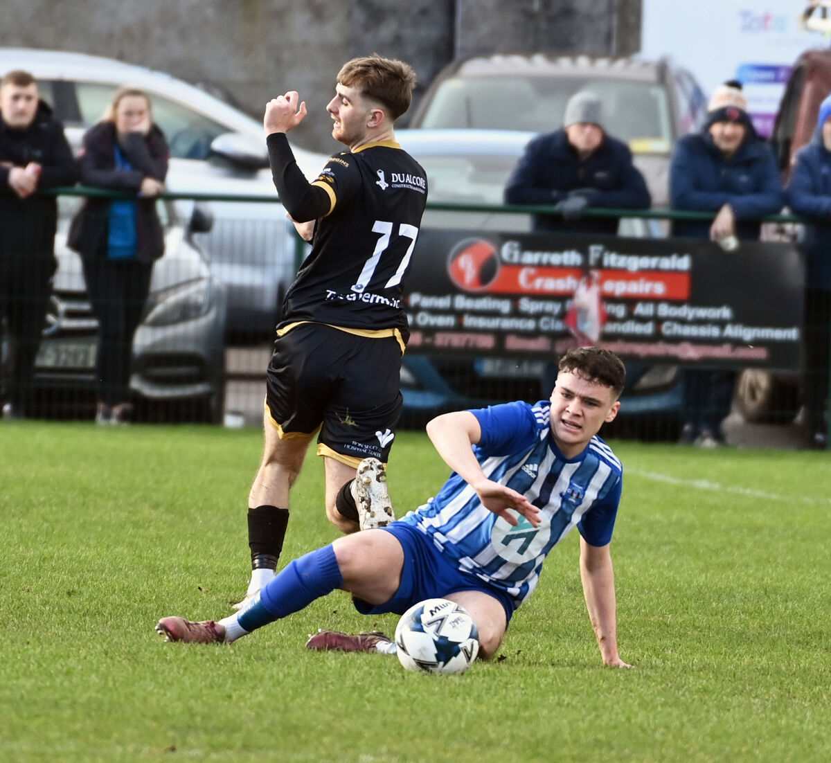 Leeds' Billy Byrne Clancy stops Kerry's Cian Brosnan. Picture: Eddie O'Hare
