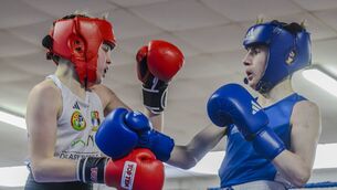 <p>Cork Boxing: Evan Walsh Brady (red) of Riverstown BC and Patrick O’Brien of Charleville BC in action during the Boy 3 44.5kg final at the Cork County Boxing Championships at the Glen Boxing Club, Blackpool. Picture: Doug Minihane</p> <p>Cork Boxing: Evan Walsh Brady (red) of Riverstown BC and Patrick O’Brien of Charleville BC in action during the Boy 3 44.5kg final at the Cork County Boxing Championships at the Glen Boxing Club, Blackpool. Picture: Doug Minihane</p>