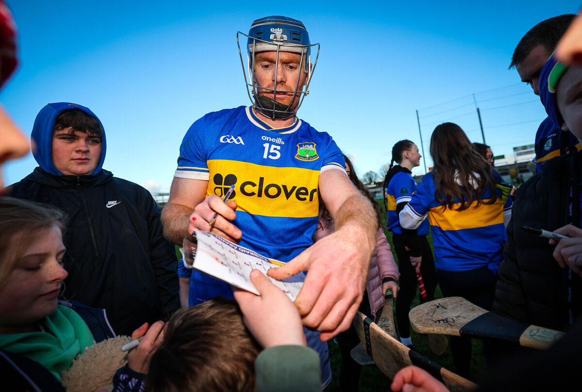 Tipperary’s Jason Forde with fans after the game against Offaly. Picture: ©Inpho/Ryan Byrne
