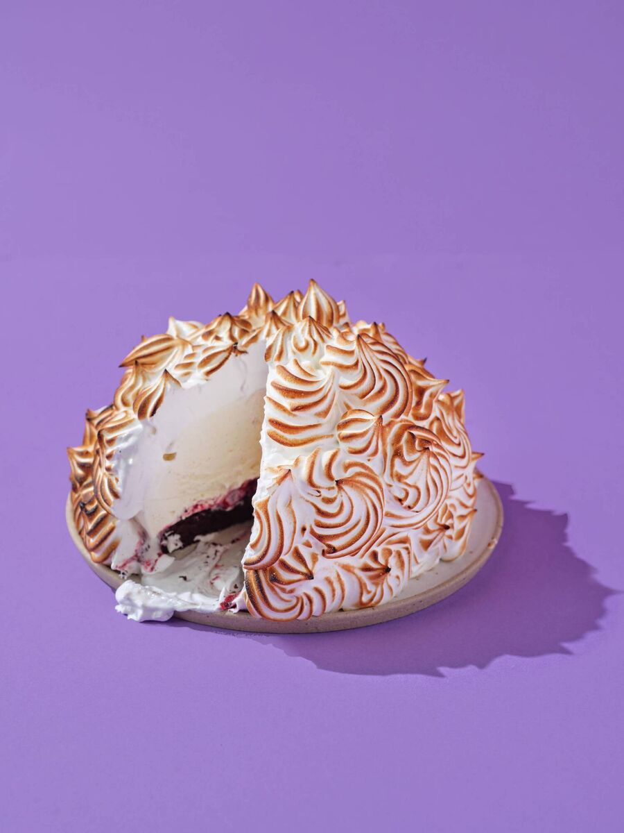 Ali’s black bean Baked Alaska is one of a number of the sweeter dishes featured in the title.