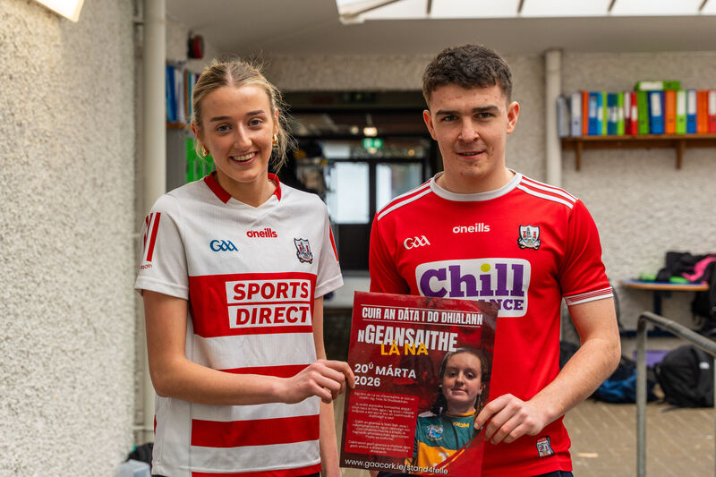 Coláiste Ghobnatan students Clíona Ní Mhocháin and Peadar Ó Ceallaigh. Picture: Noel Sweeney