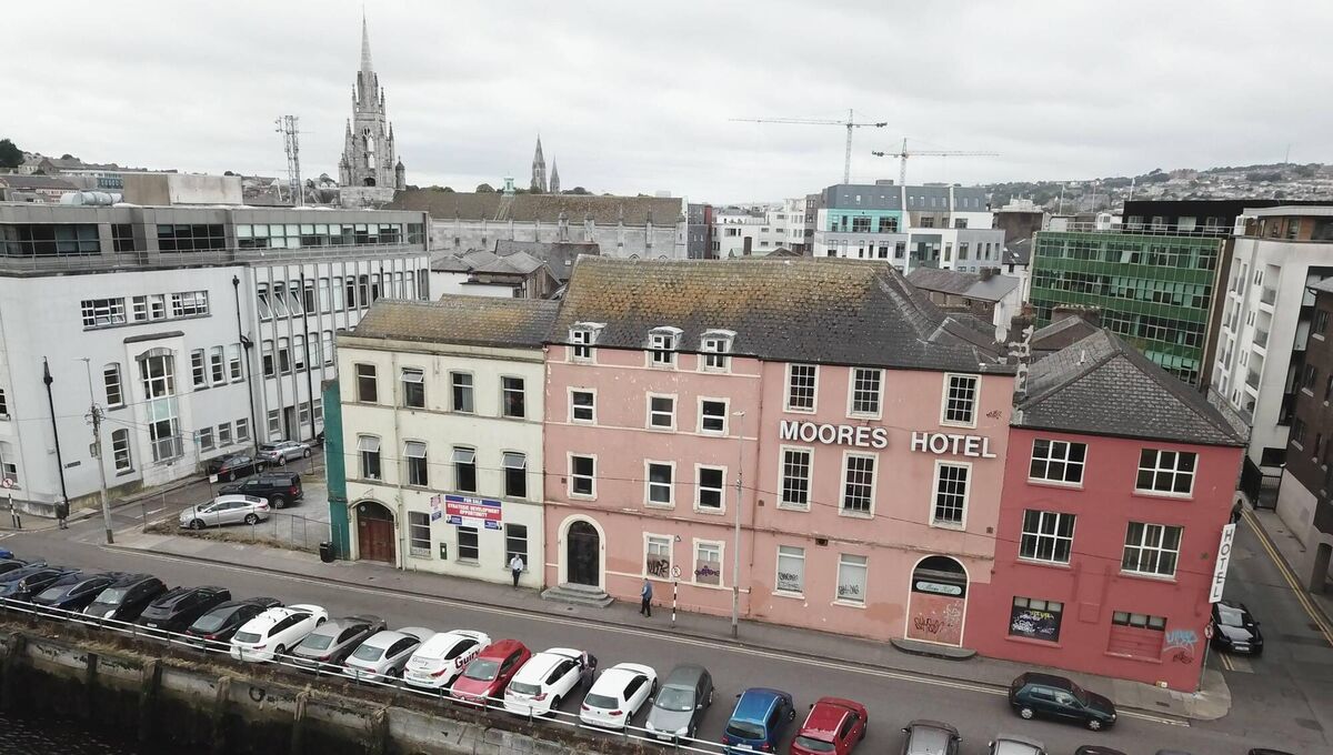 The former Moore's Hotel on Morrison's Island in Cork. 