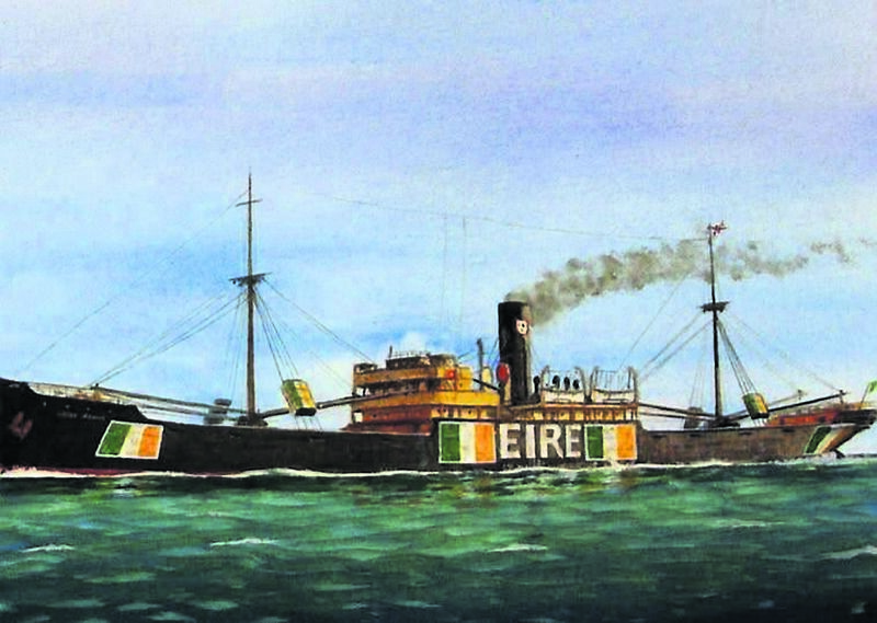 The Irish Plane in wartime, an image taken from the Irish Shipping Facebook page. Its crew were rescued when it was in distress off Cork in 1947