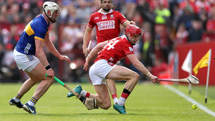 <p>Tipperary’s Eoghan Connolly and Alan Connolly of Cork in action last season at SuperValu Páirc Uí Chaoimh. Picture: INPHO/James Crombie</p>