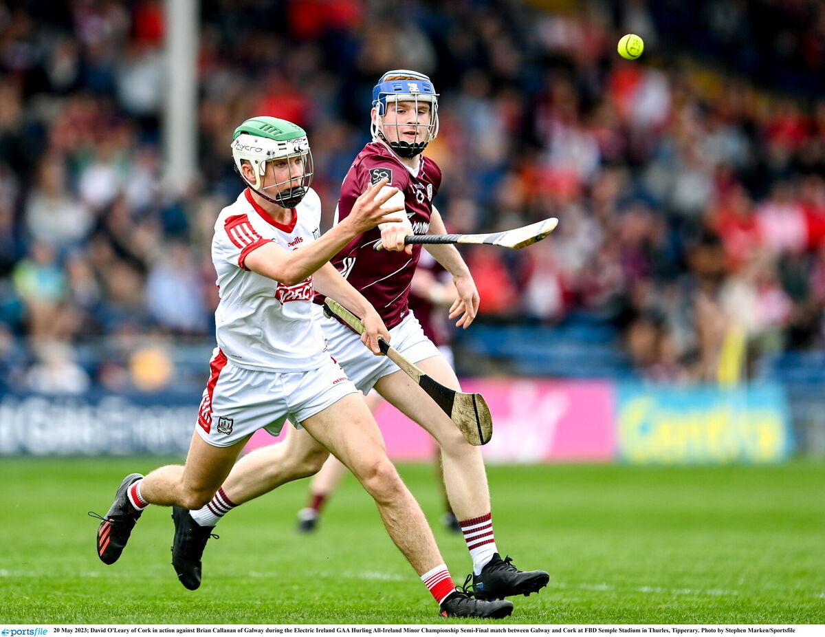 David O'Leary, seen here in action for Cork against Galway in the 2023 All-Ireland MHC semi-final, is likely to be a central figure for the U20s this year. Picture:  Stephen Marken/Sportsfile