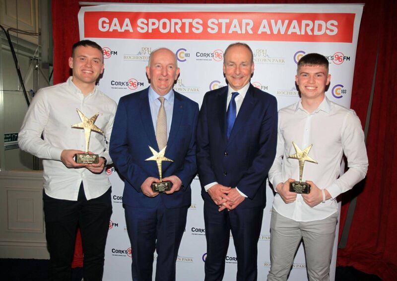 Steven Sherlock, Seán O'Gorman, An Taoiseach Micheál Martin and Craig O'Sullivan. Picture: Tony O'Connell