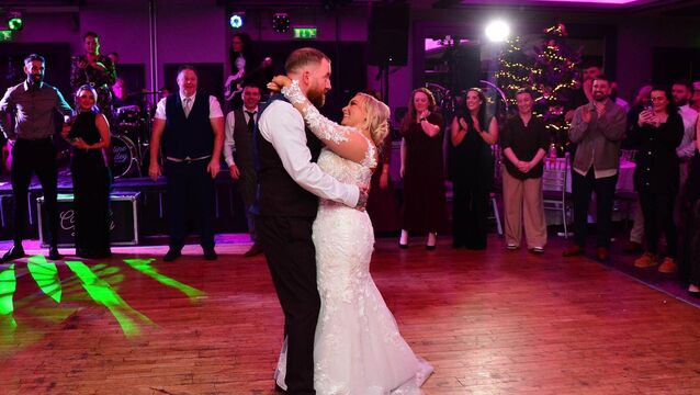 <p>The couple said the dancefloor was full all night at their reception. Pictures: Bismark. </p>