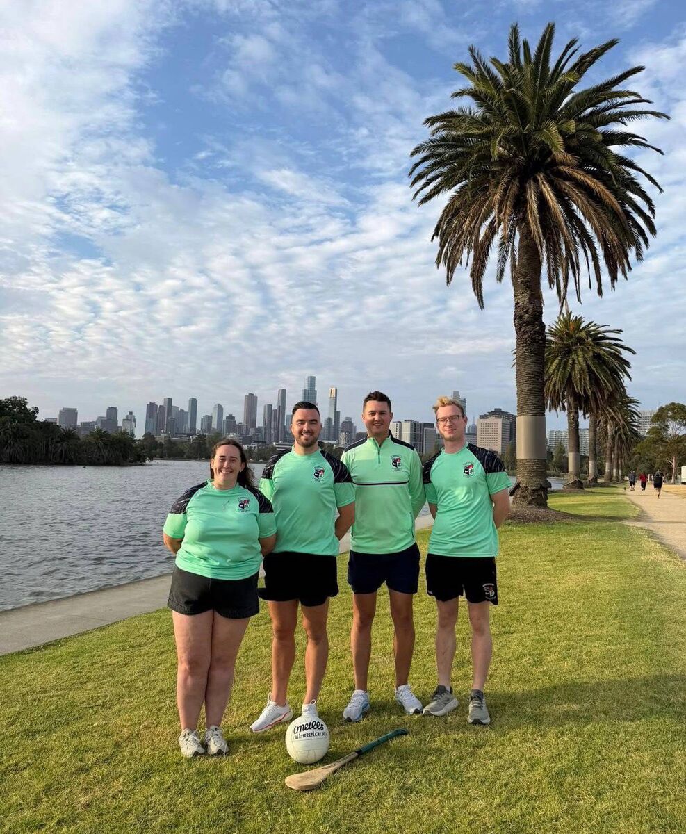 Garryowen GAA Club, Melbourne, officers: Niamh O’Mahony, vice-president, Ballygarvan; Diarmuid Vaughan, president, Bishopstown; Eoin Ryan, treasurer, Clonakilty, and Ciarán Campbell, PRO, from Tyrone. 