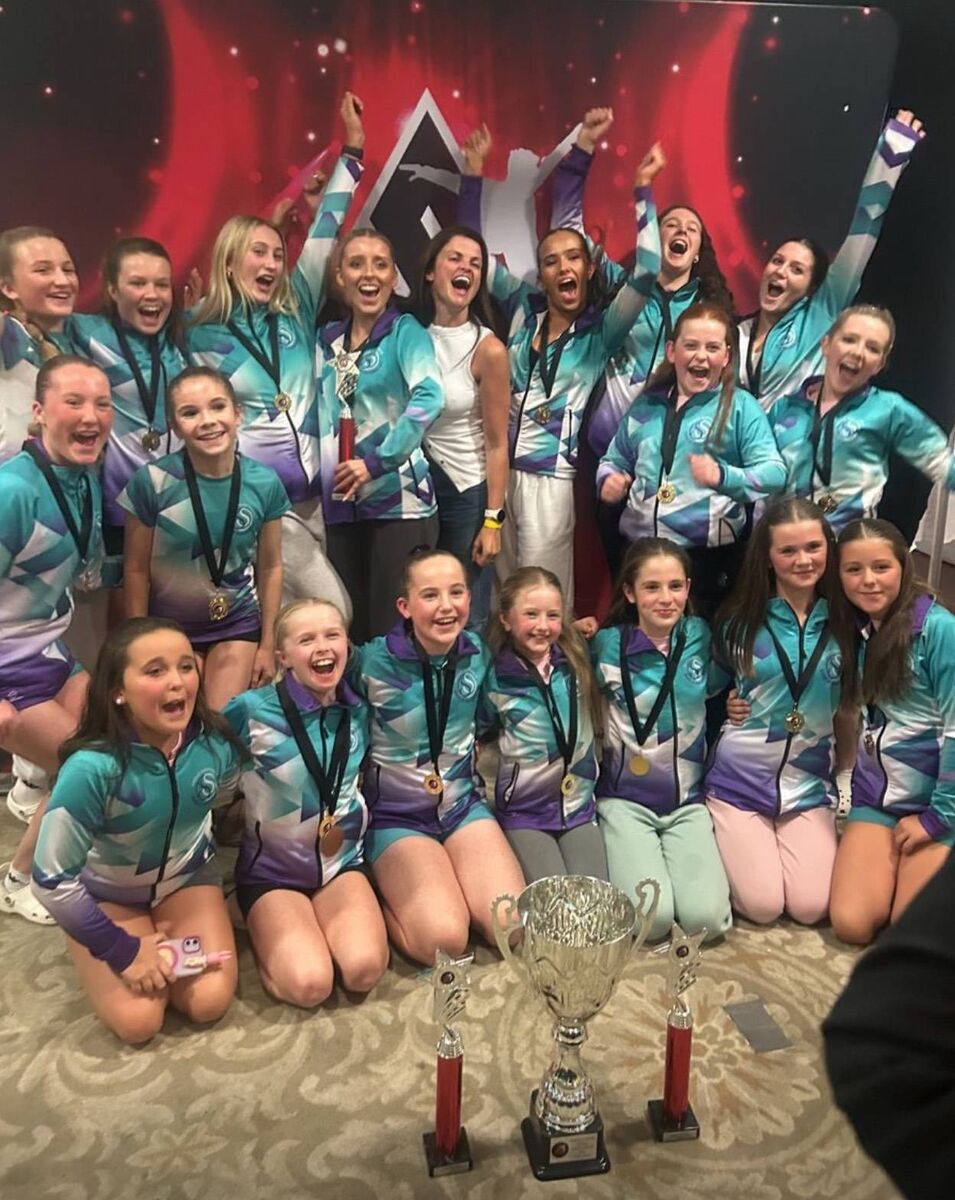 Ready for the stage: Sinéad with her students.