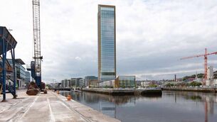 <p>A computer-generated image of the planned Custom House Tower Picture: Pedersen Focus.</p>