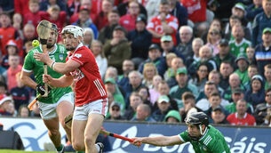 <p>Cork 's Tommy O'Connell scores a point against Limerick in last year's Munster SHC final  at TUS Gaelic Grounds. Picture: Eddie O'Hare</p>