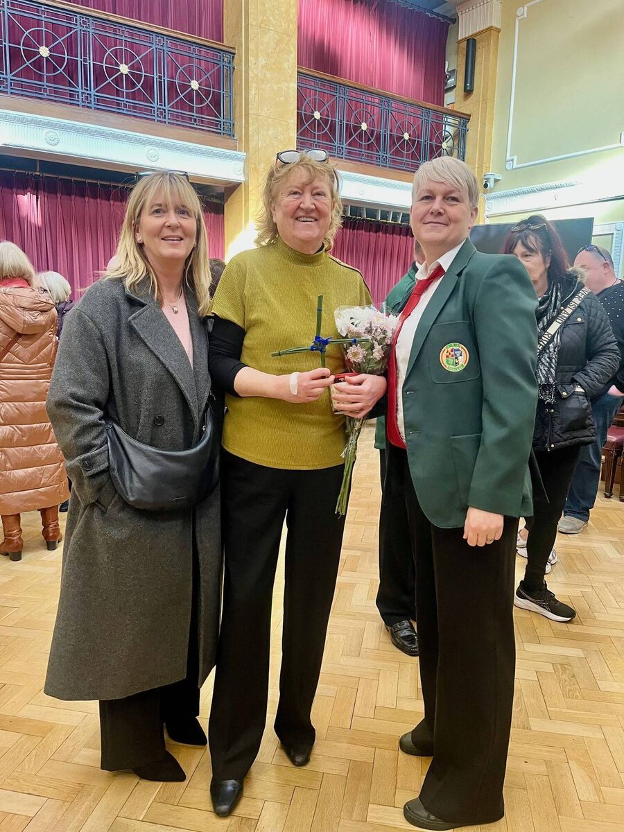  Valerie Kirby, Blarney GAA Healthy Club,  with Catriona Twomey and Aine O’Loughlin, IABA, at the launch. 