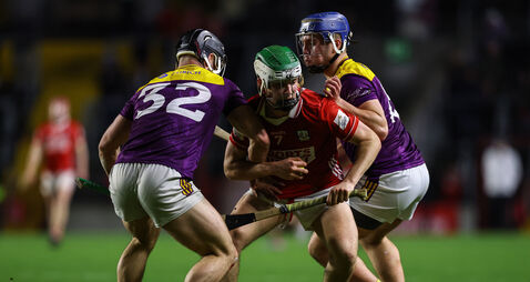 David O'Leary is tackled by Sean O'Brien and Darragh Ryan 7/2/2026