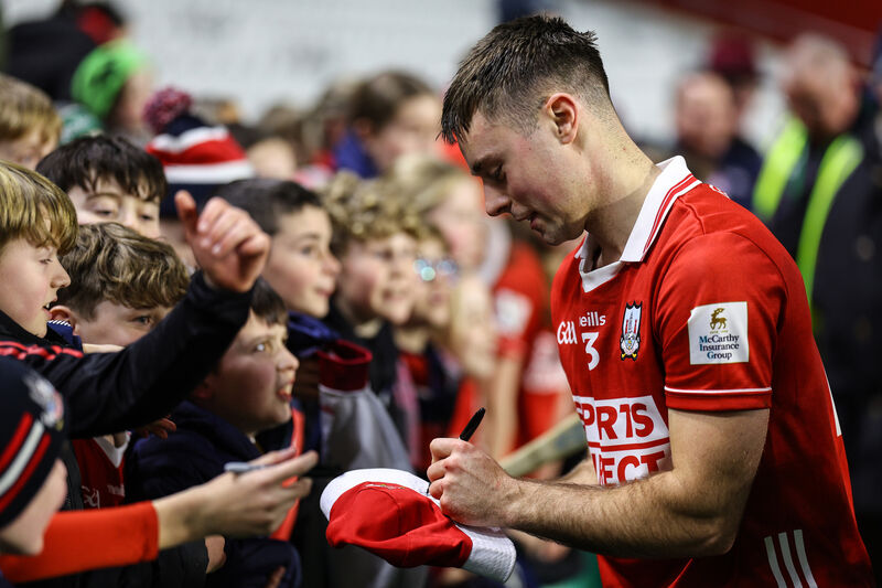 William Buckley signs an autograph for a fan after the game. Picture: Inpho/Ben Brady