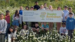 <p>A screenshot of pupils from Douglas Rochestown Educate Together NS in their film ‘A Letter For Our Animals’ which has been shortlisted fin the 2026 Fís Film Awards.</p>