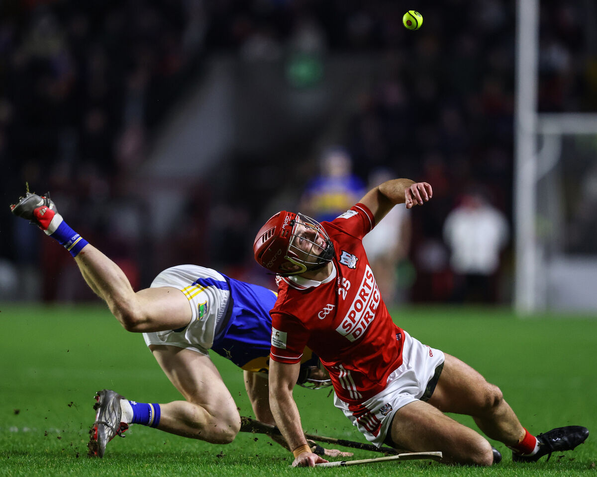 Cork's Brian Hayes grabs a loose ball. Picture: INPHO/Ben Brady