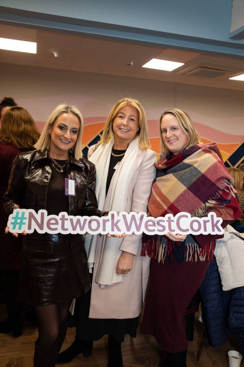 Network Ireland West Cork Vice President Designate Elaine Doolan, Margaret Stone, and Geraldine McCarthy at a recent NIWC event.	Picture: Kathryn O’Shea
                    
