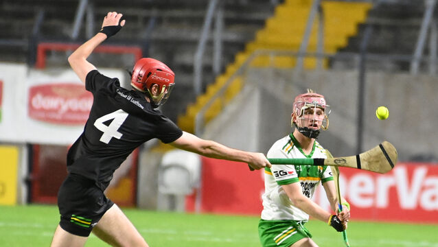 <p>Bride Rovers' David Barry past Castlelyons' Shane Cotter during the Co-op SuperStores Cork SAHC final at SuperValu Páirc Uí Chalimh. Picture: Eddie O'Hare</p>